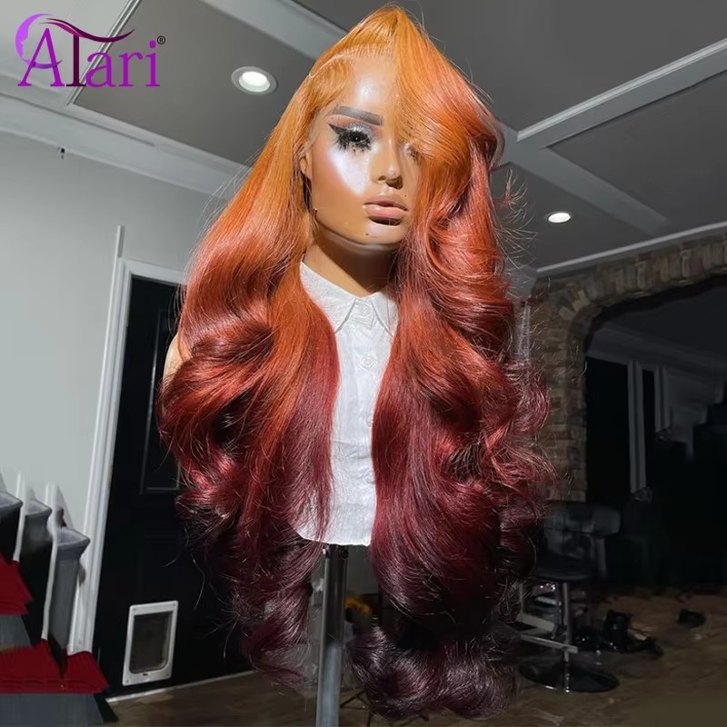 Body Jewelry Underwear - Ombre Orange Roots 13x4 Lace Frontal