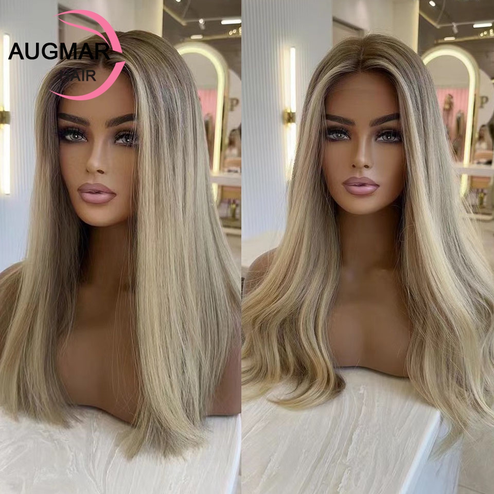 Body Jewelry Underwear - 13x4 Ash Blonde Highlight Wig Human