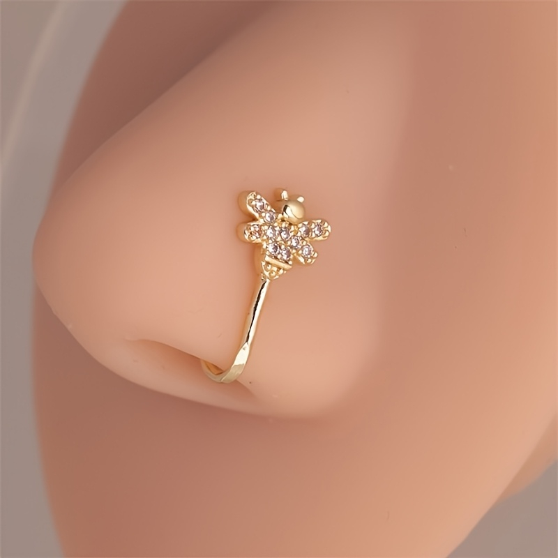Body Jewelry Nose Ring - 1-piece cute little bee zircon non