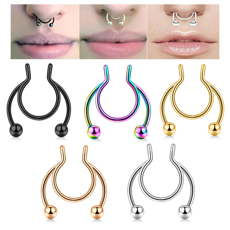 U Shaped Fake Nose Ring Hip Ho - Body Jewelry Nose Ring recension och pris
