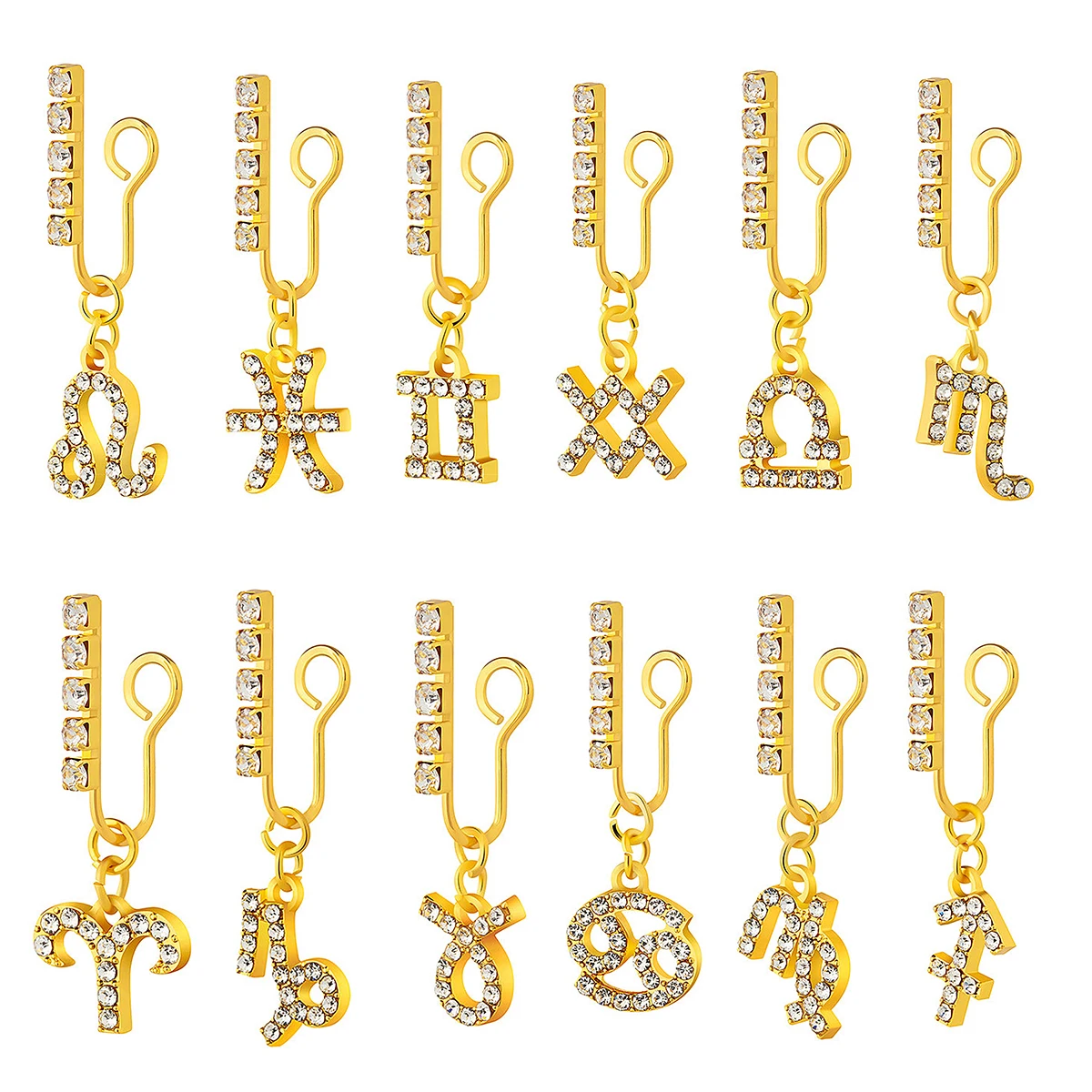 2 Pack Ear Clips Metal Zircon  - Body Jewelry Nose Ring recension och pris