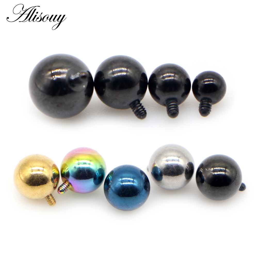 Alisouy 2PCS 3/4/5/6mm 16G Sta - Body Jewelry Dermal recension och pris