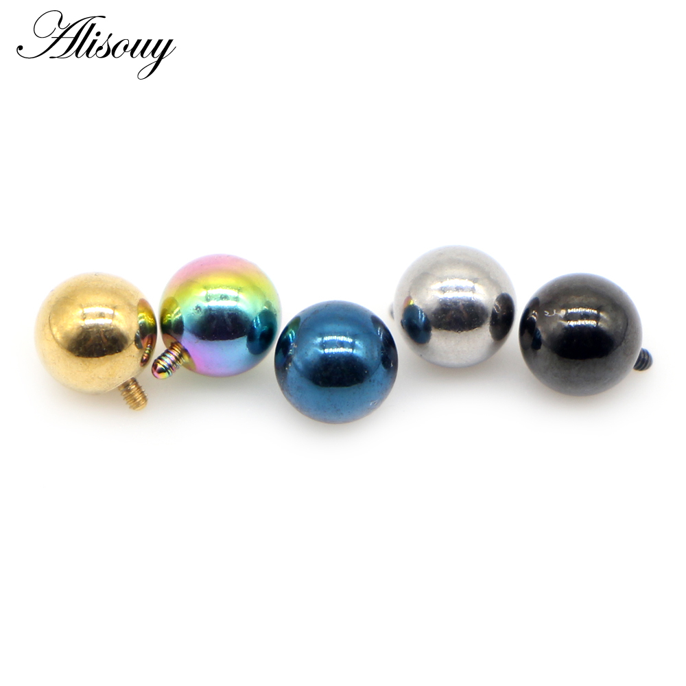 Alisouy 2PCS 3/4/5/6mm 16G Sta - Body Jewelry Dermal recension och pris