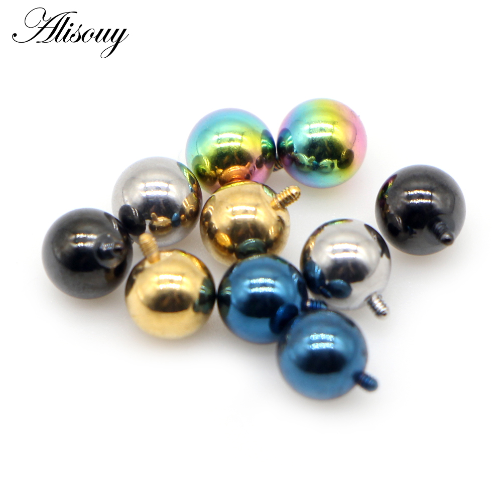 Alisouy 2PCS 3/4/5/6mm 16G Sta - Body Jewelry Dermal recension och pris