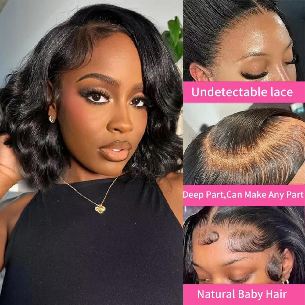 Short Bob Human Hair Body Wave - Body Jewelry Underwear recension och pris