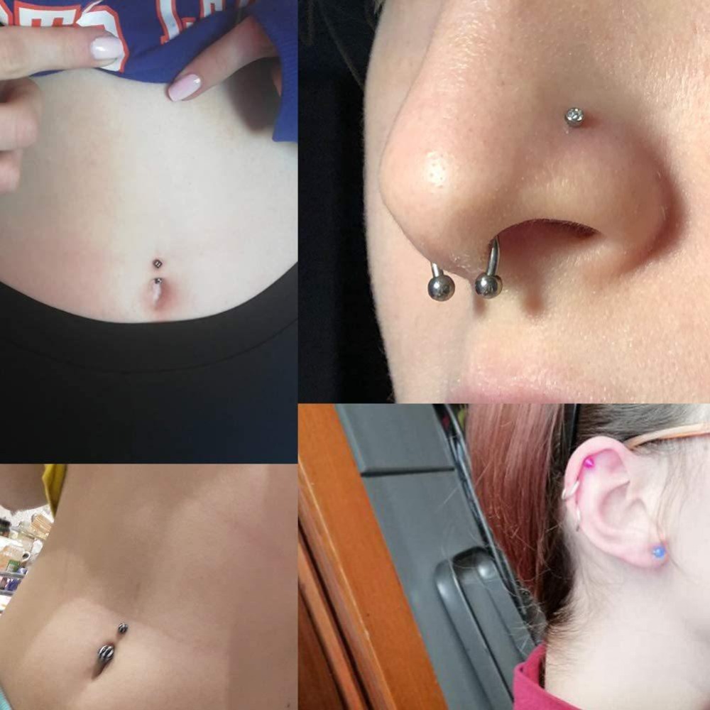 150/140/85/70/42Pcs Body Pierc - Body Jewelry Nose Ring recension och pris