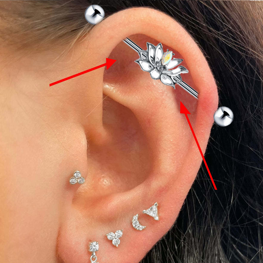 1PC Surgical Steel Industrial  - Body Jewelry Trend recension och pris