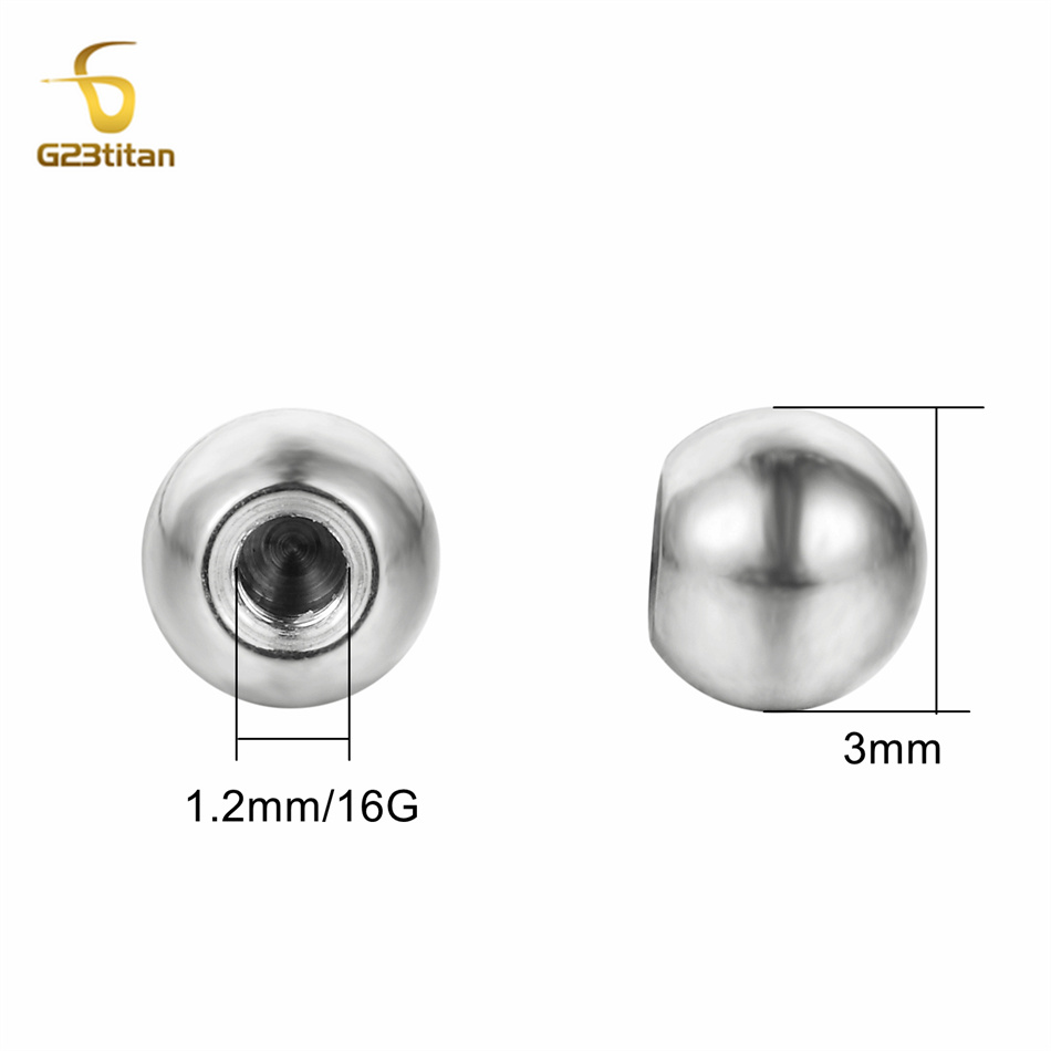10pcs 16G 14G 3mm 4mm 5mm G23  - Body Jewelry Labret recension och pris