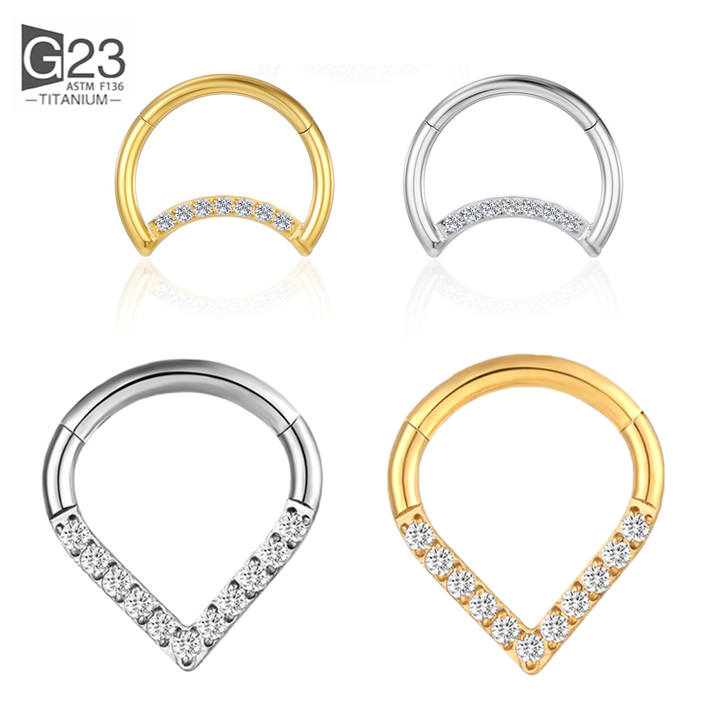F136 Titanium Hinged Tear Drop - Body Jewelry Labret recension och pris