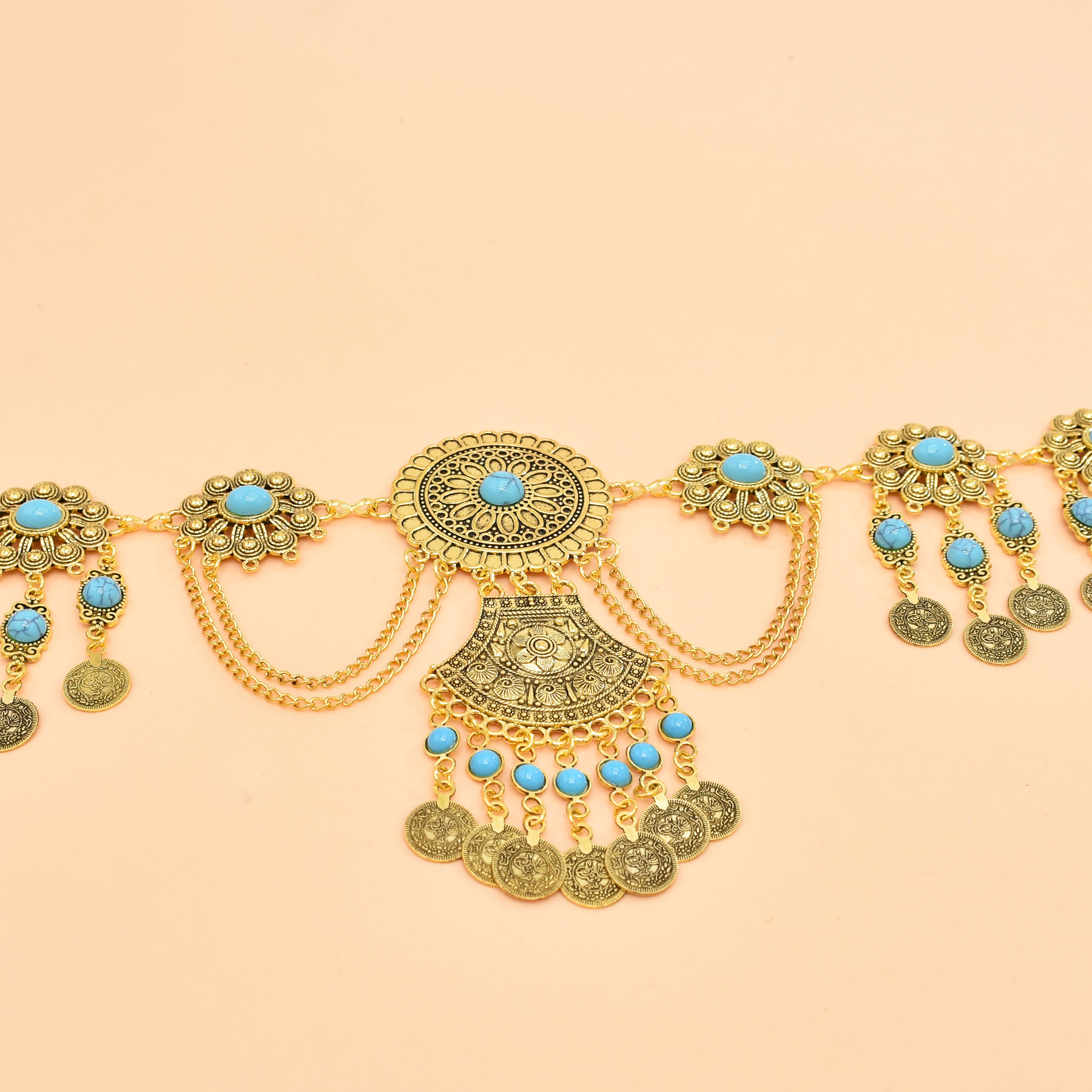 Retro Geometric Carving Waist  - Body Jewelry Indian recension och pris