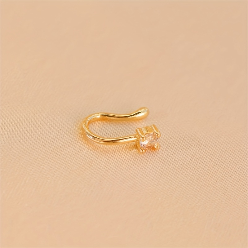 1-Piece Round Zircon Non Perfo - Body Jewelry Nose Ring recension och pris