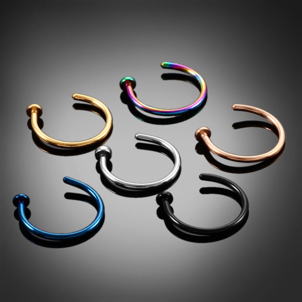 10 Pcs Thin Stainless Steel Fo - Body Jewelry Nose Ring recension och pris