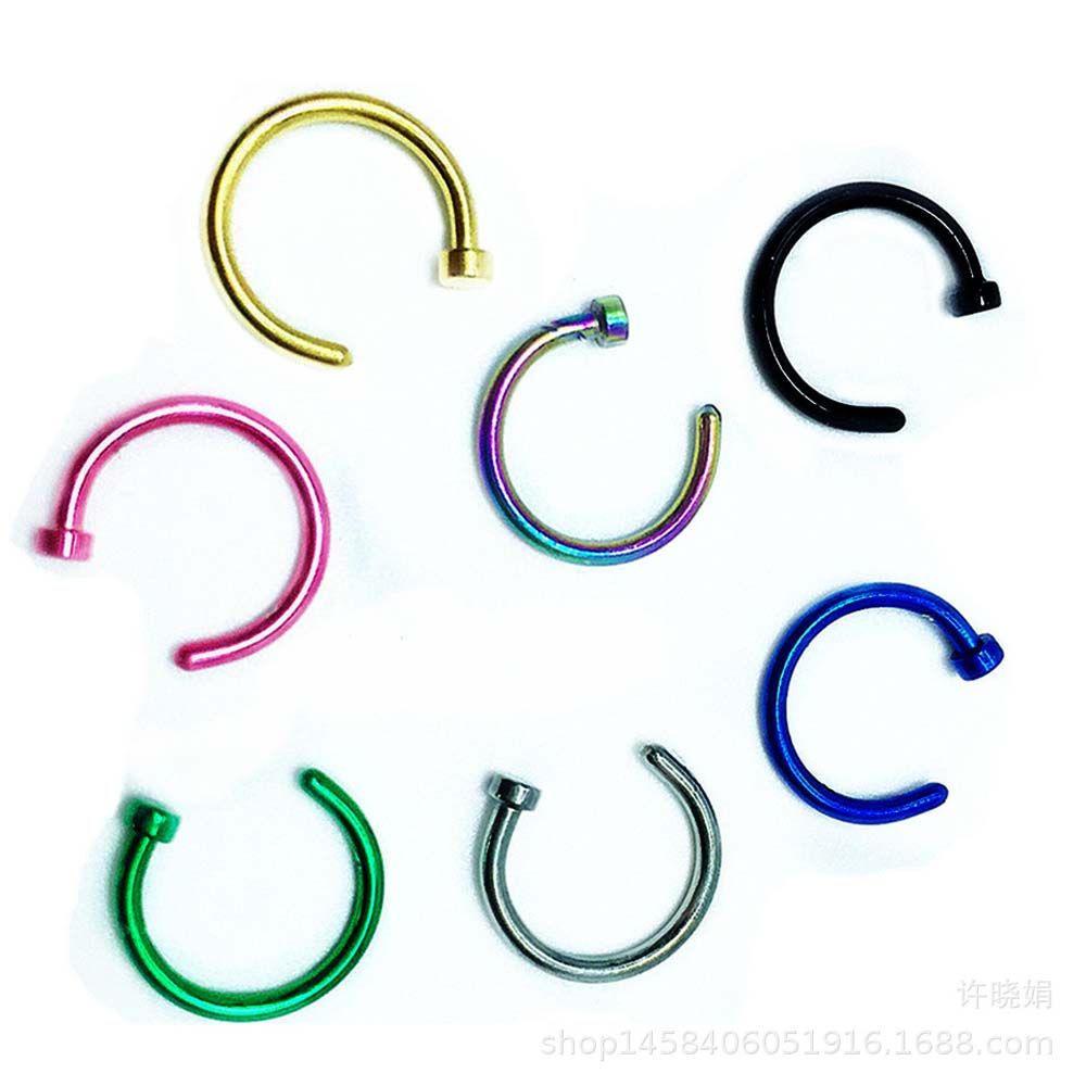 10 Pcs Thin Stainless Steel Fo - Body Jewelry Nose Ring recension och pris