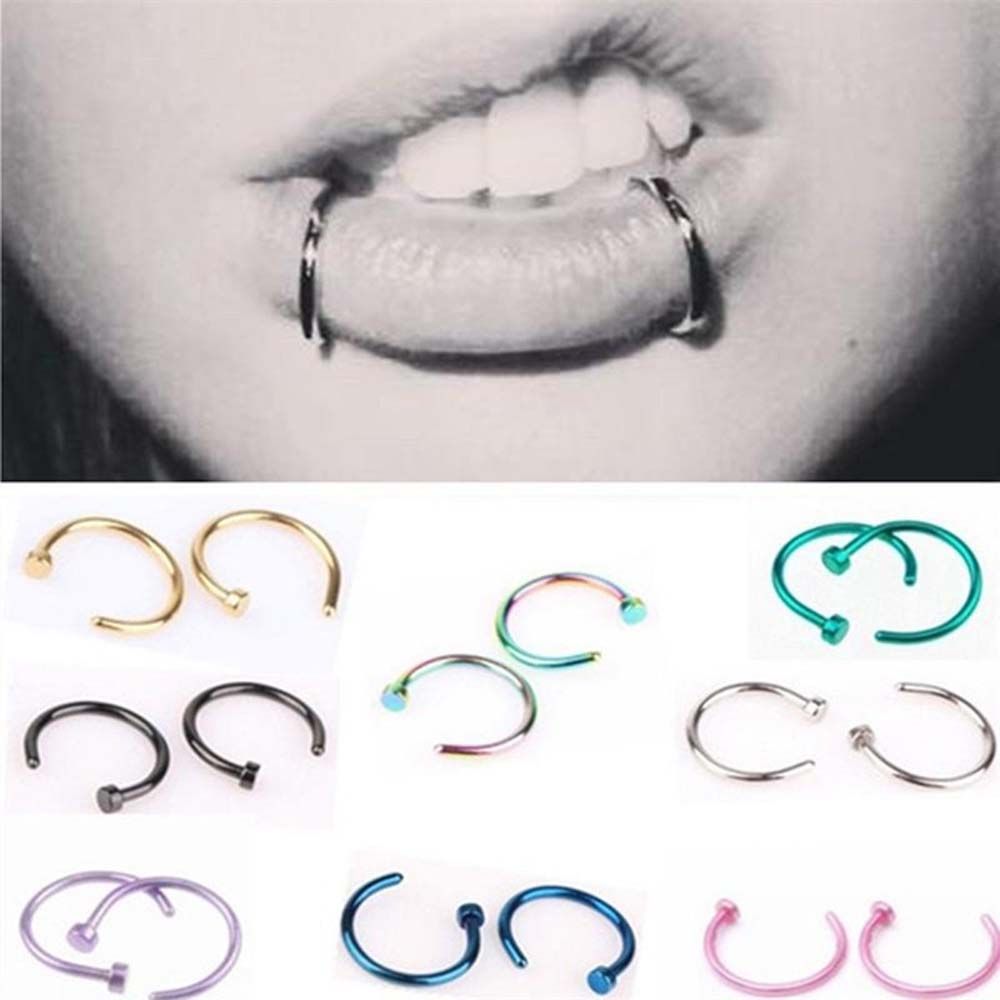 10 Pcs Thin Stainless Steel Fo - Body Jewelry Nose Ring recension och pris