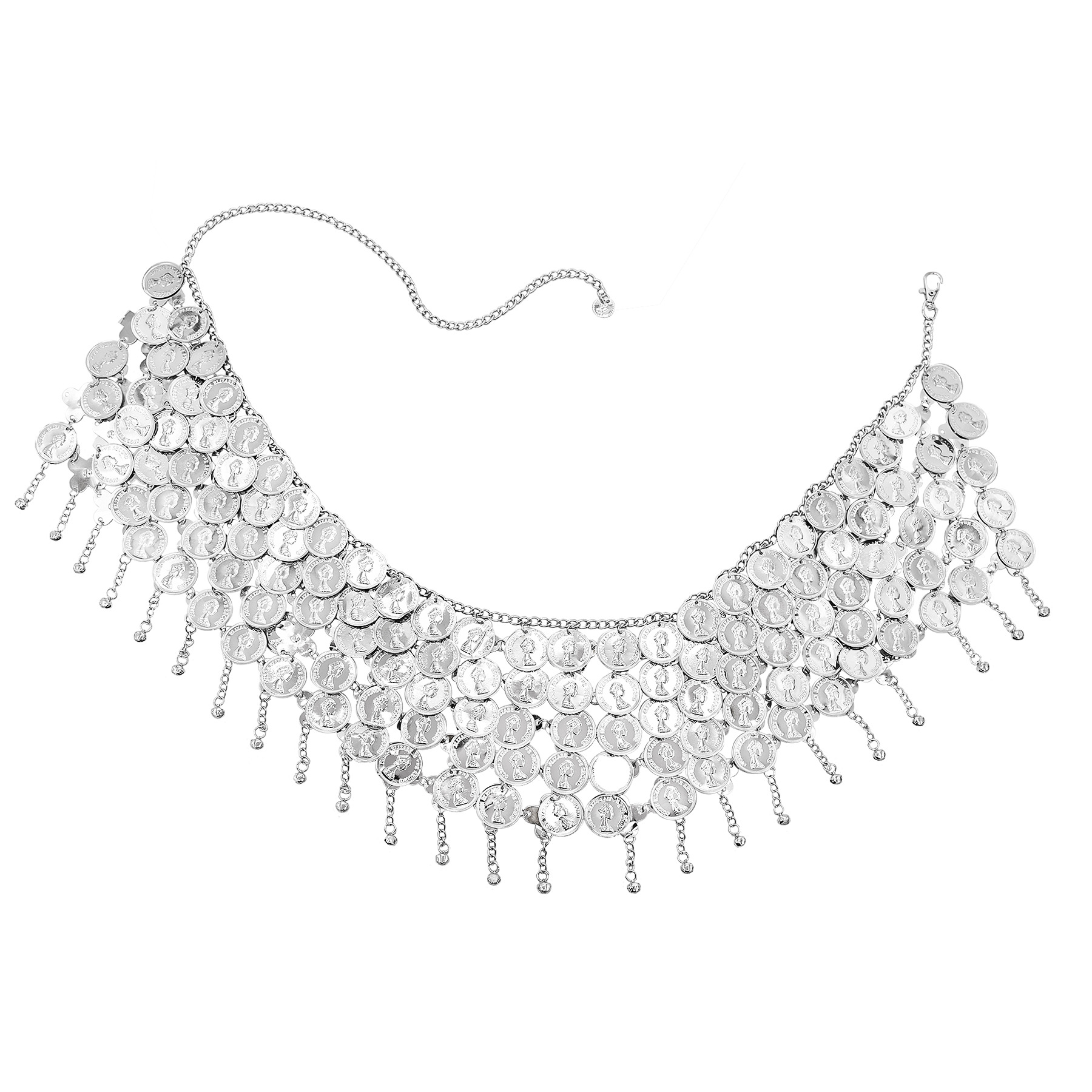 Silvery Bells Long Tassel Coin - Body Jewelry Indian recension och pris