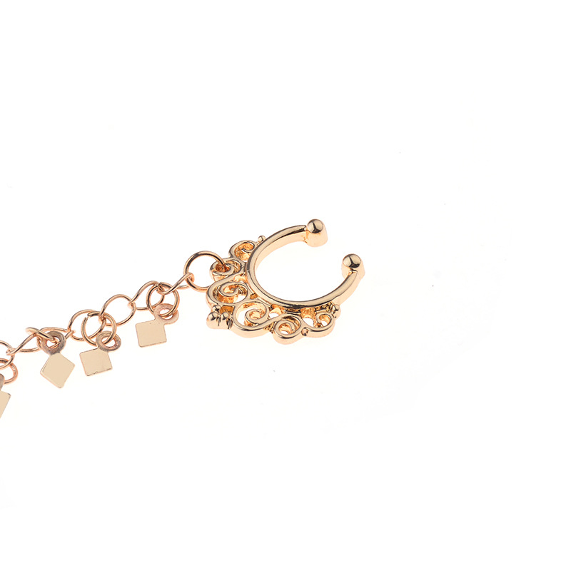 Nose Ring Chain, Hanging Disc  - Body Jewelry Indian recension och pris