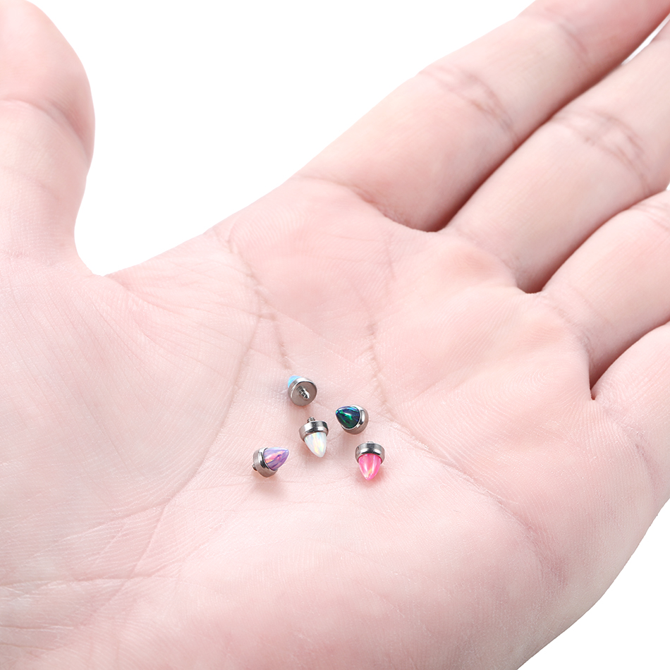 1PC Titanium Claw Set Opal Bul - Body Jewelry Dermal recension och pris