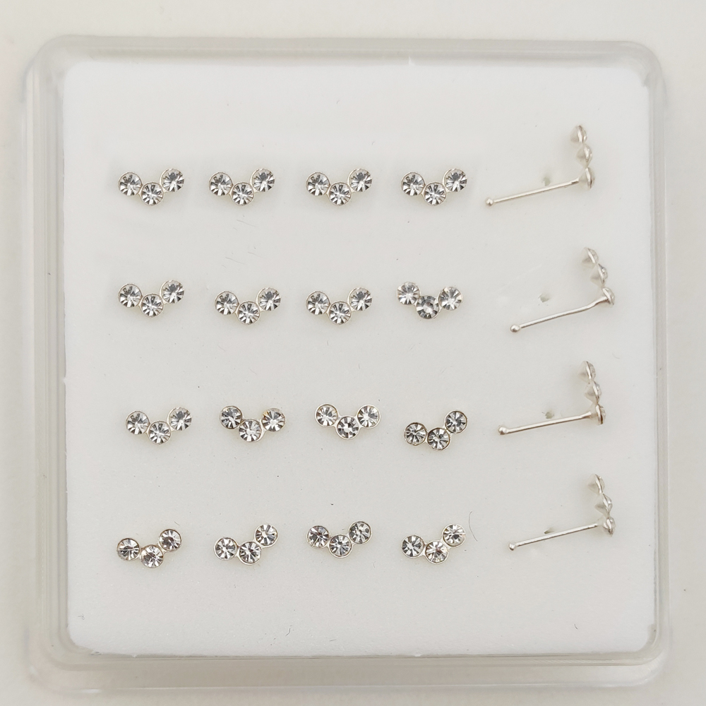 925 Sterling silver crystal no - Body Jewelry Indian recension och pris