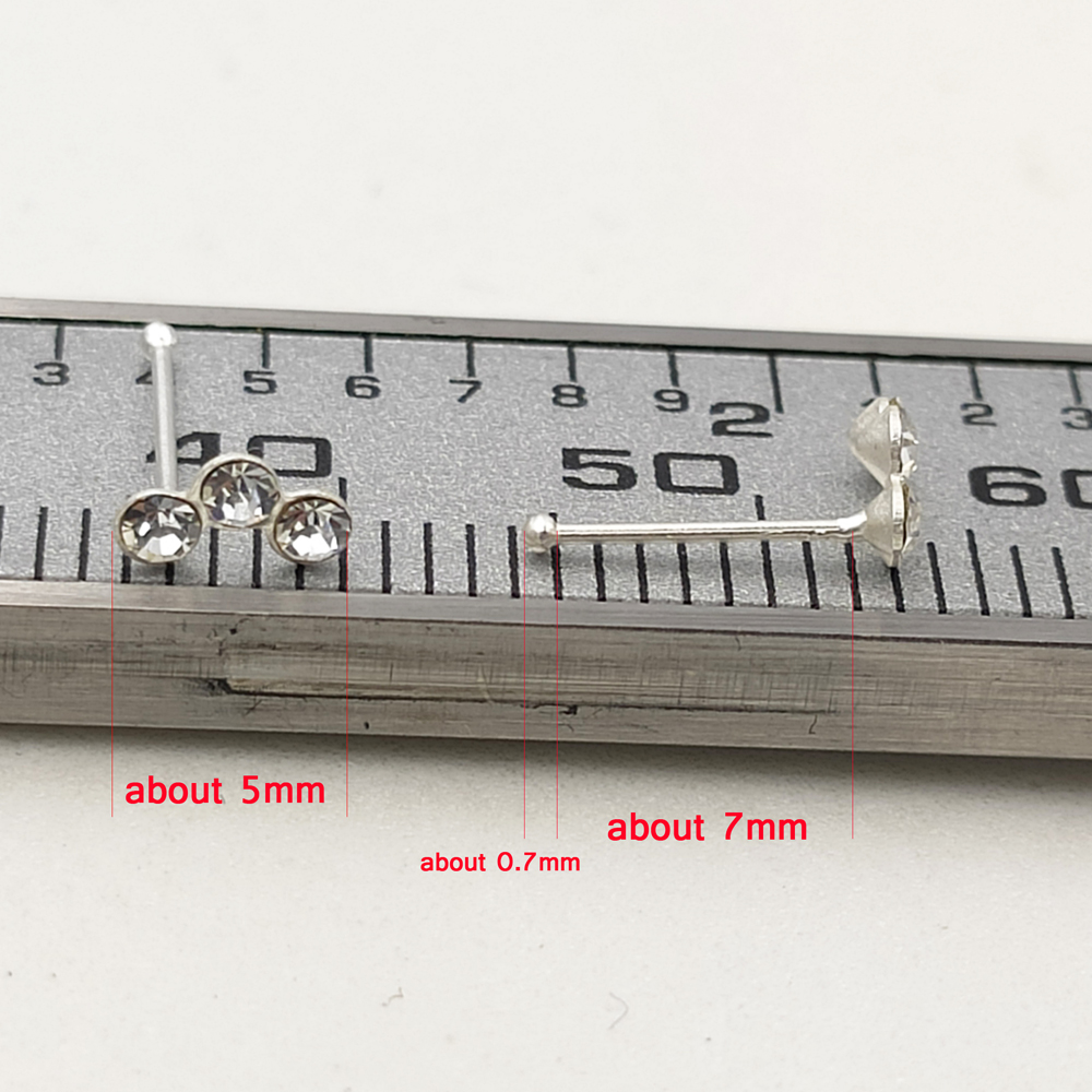 925 Sterling silver crystal no - Body Jewelry Indian recension och pris