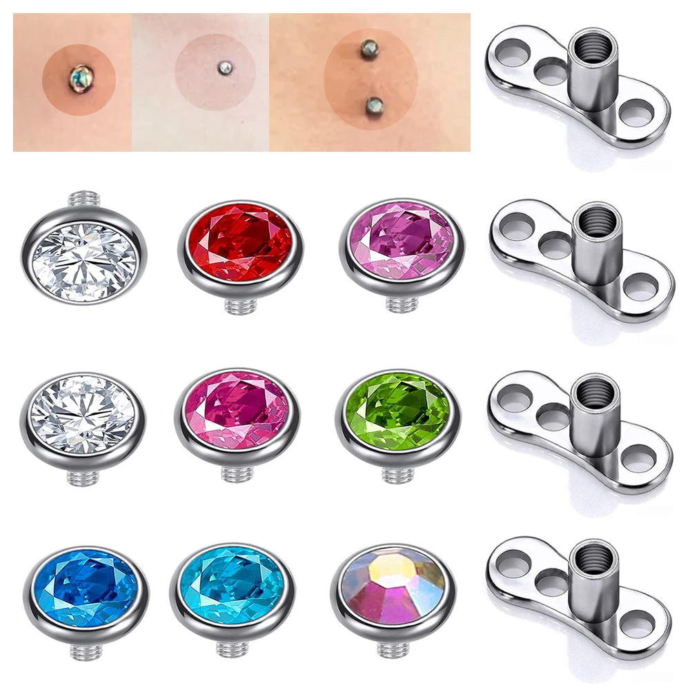 Surgical Steel Surface Piercin - Body Jewelry Dermal recension och pris