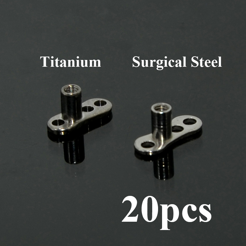 20pcs G23 Solid Titanium & Sur - Body Jewelry Dermal recension och pris