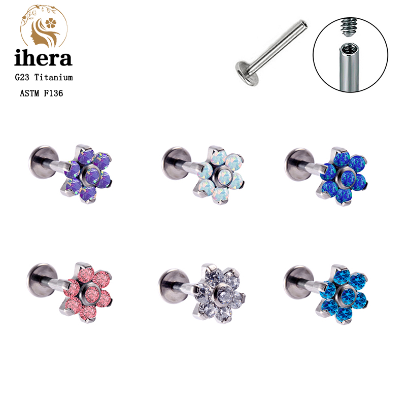 G23 Titanium Opal Flower Pierc - Body Jewelry Labret recension och pris