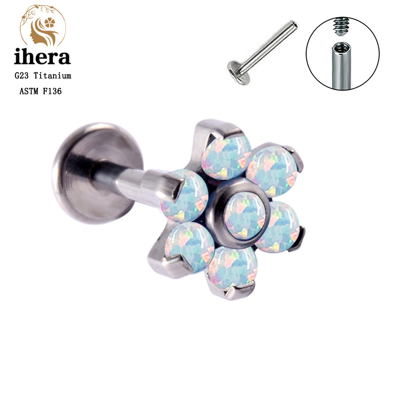 G23 Titanium Opal Flower Pierc - Body Jewelry Labret recension och pris