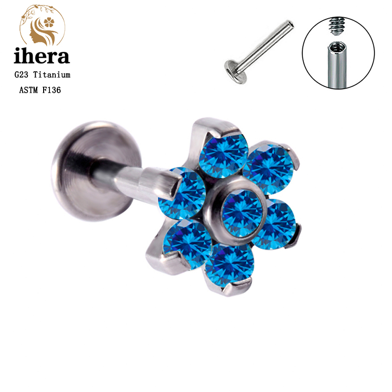 G23 Titanium Opal Flower Pierc - Body Jewelry Labret recension och pris