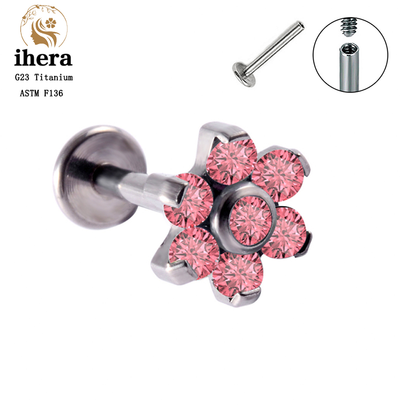 G23 Titanium Opal Flower Pierc - Body Jewelry Labret recension och pris