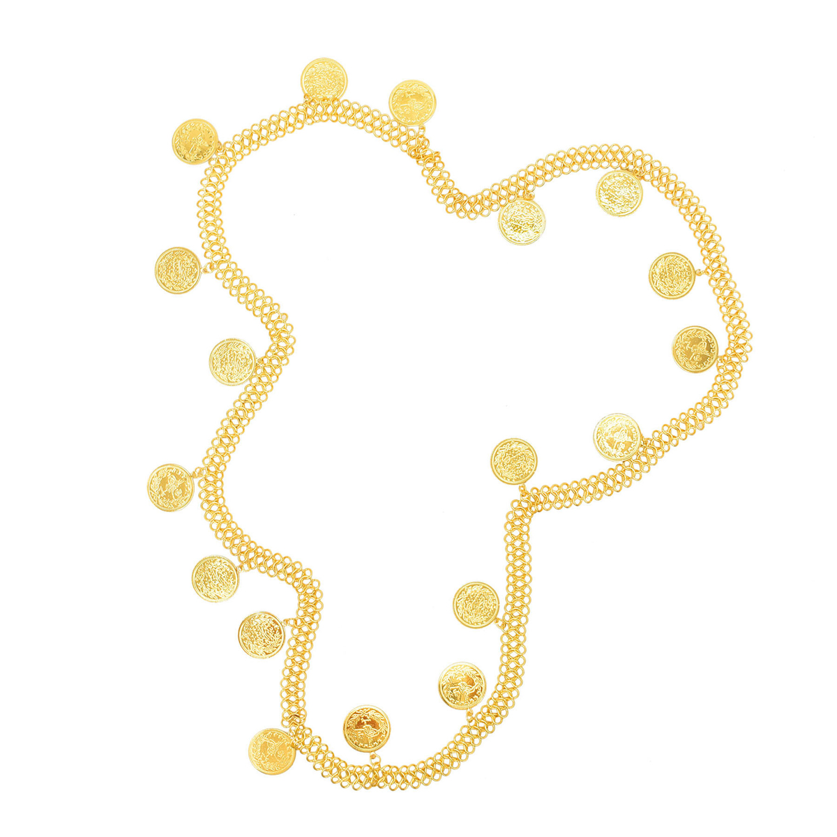 Gold Plated Simple Large Coins - Body Jewelry Indian recension och pris