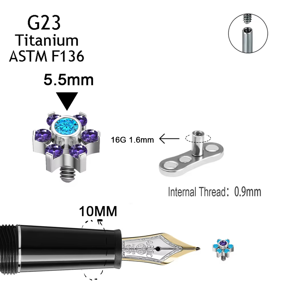 G23 Titanium dermal piercings  - Body Jewelry Dermal recension och pris
