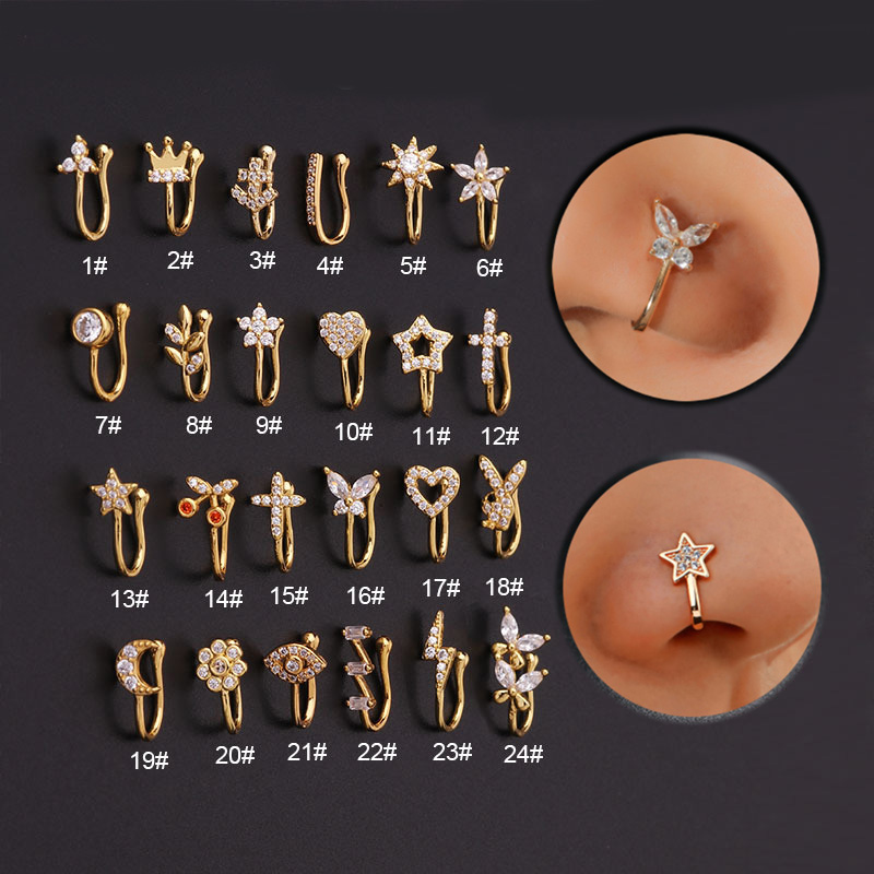 Fake Piercing Clip Nose Ring C - Body Jewelry Trend recension och pris